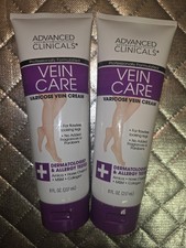 Advanced Clinicals  Varicose Vein Cream  8 fl oz Sealed Lot Of 2
