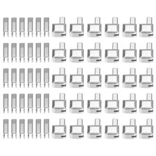 30Sets Zipper Repair Kits, 5 Retainers Box  Insertion Pins, Silver Tone