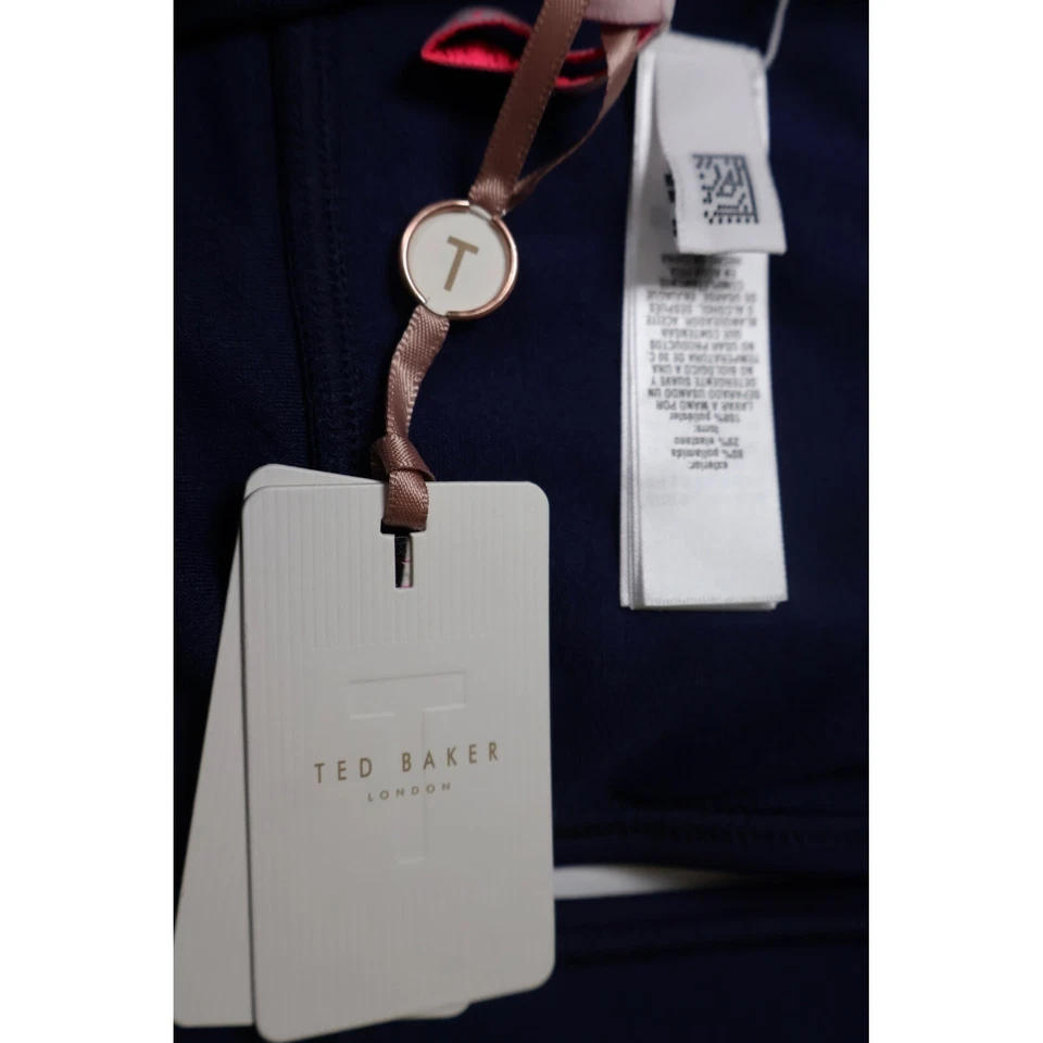 Traje de baño Ted Baker London halter azul marino cuello profundo una pieza para mujer talla 10 Foto 3 de 4