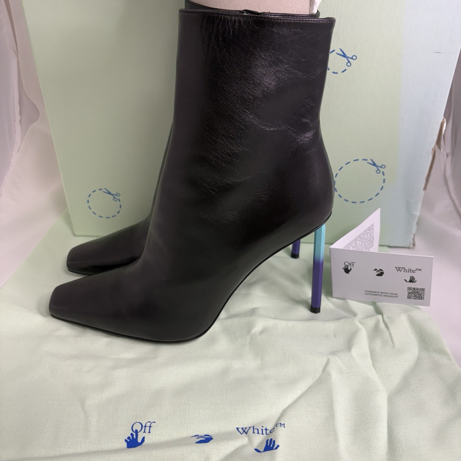 OFF-WHITE Ankle Boots Size Uk 6(39) Brand New Genuine RRP£925 #531 image 4