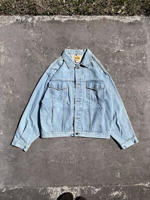 Vintage Hard Rock Cafe Save The Planet Denim Jacket Jean Mens Med 