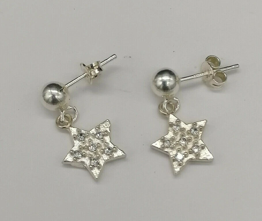 orecchini in argento e zirconi stella GIOIELLO ITALIANO bambina donna - Immagine 3 di 4