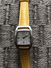 RARE SUPERBE MONTRE FEMME FOSSIL ETRIER CADRAN BLANC A QUARTZ