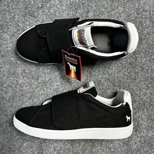 NEW Goats Shoes Womens 8.5 Black Canvas Fabric Strap Walking Sneakers 34GT019