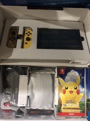 Nintendo Switch Pikachu Edition Bundle Pokemon Let's Go Pikachu +