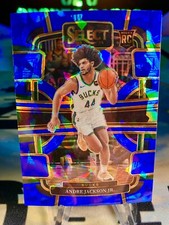 2023-24 Andre Jackson Jr. Panini Select Concourse Blue Ice Prizm Rookie Card #98. rookie card picture