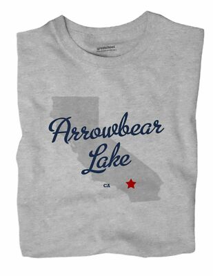 Arrowbear Lake California CA Calif T-Shirt MAP