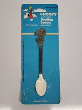 VINTAGE Snoopy "Sof Touch" Feeding Spoon Infant Size 44480 Vinyl Collectible NOS