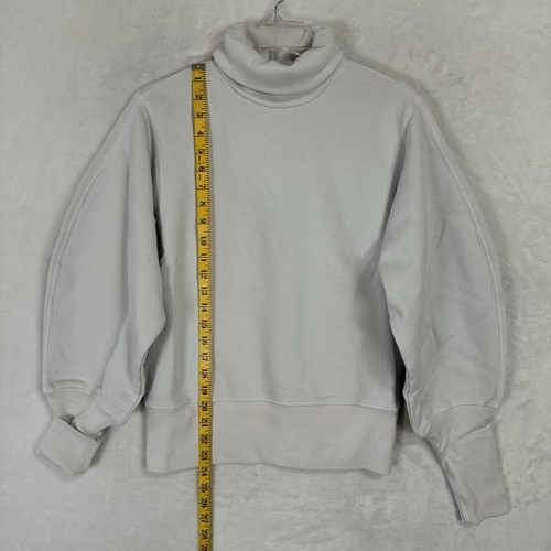 NEW AGOLDE Turtleneck Sweater Sweatshirt Size XS Ribbed Paper Mache White Classy - Picture 10 of 15