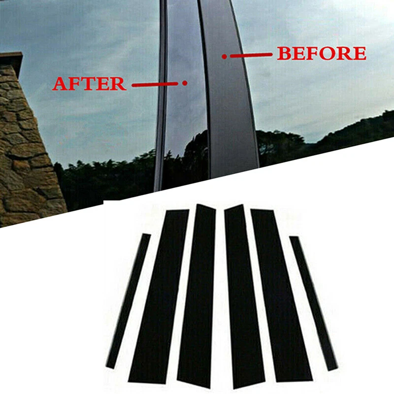 6X Black Pillar Posts Window Cover Fits Kia Sportage 2017-2019 2020 2021 2022 - image 2 of 4