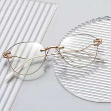 Women Ultralight Anti-blue Reading Glasses Glitter Butterfly Rimless Readers