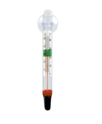 Fischtank Tropisches Aquarium Thermometer schwimmender Hartglas Sauger leicht ablesbar