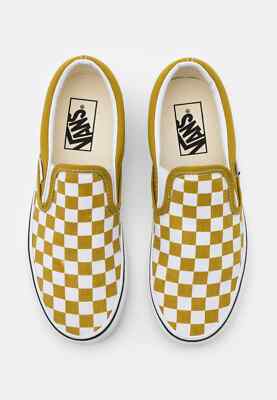 Vans Classic Slip On Checkerboard Olive/White Men Size 11.5 Classic Slip-On Checkerboard Shoe in Grey Olive Green  main image 4