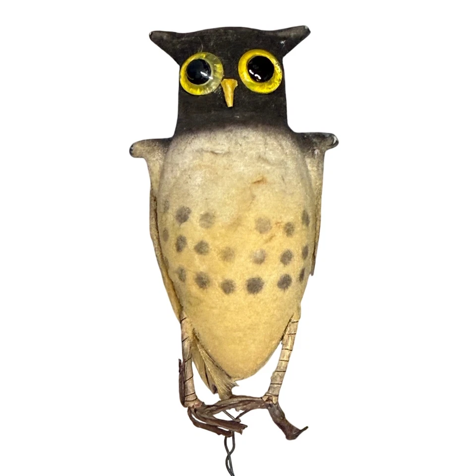 Estatuilla de rana y búho de arte popular de colección caprichosa decoración hecha a mano Foto 2 de 4