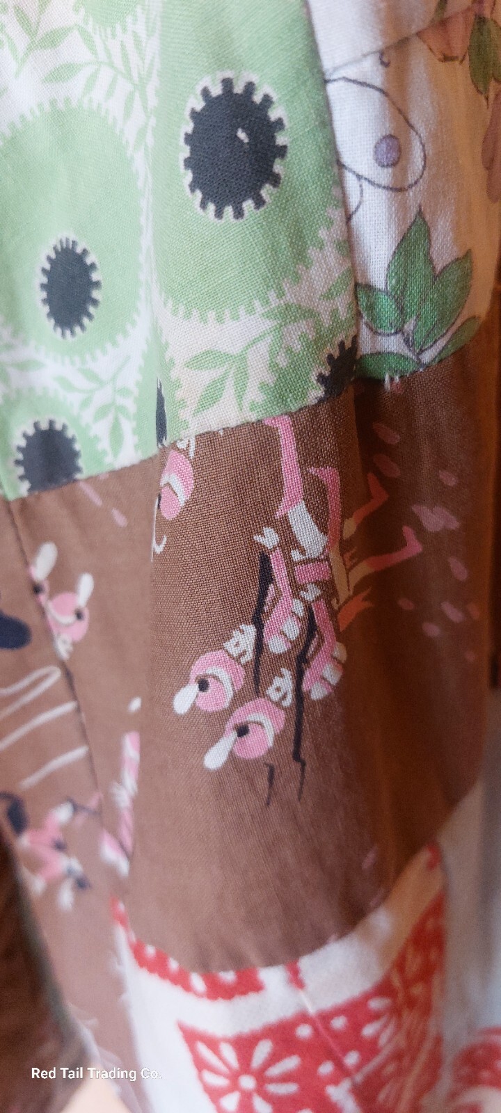 1940s Crazy Quilt Smock Jacket Made From Feedsack… - image 6