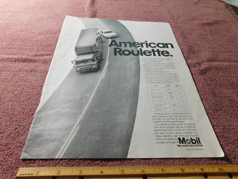 Mobil Oil Corporation Original Print Ad from Magazine Vintage 1967
