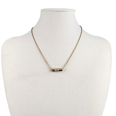 Vtg Avon NRQ Gold Tone Affirmations Necklace Renewal Heal Strength Balance 16+''