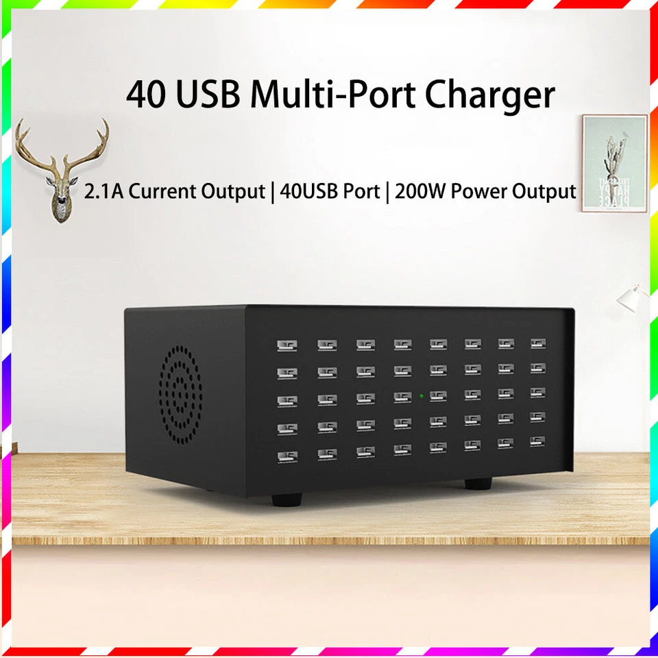 40-port USB output 5V/40A intelligent charging input 100-240V ~ 4A 50-60Hz - Image 2 of 4
