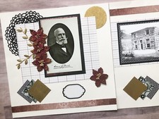 Family Scrapbook Pages, Heritage Pages, Premade Family Scrapbook Layouts