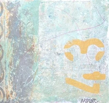 Abstract Painting on Paper, Numeric Painting, Acrylic Painting, Modern Painting