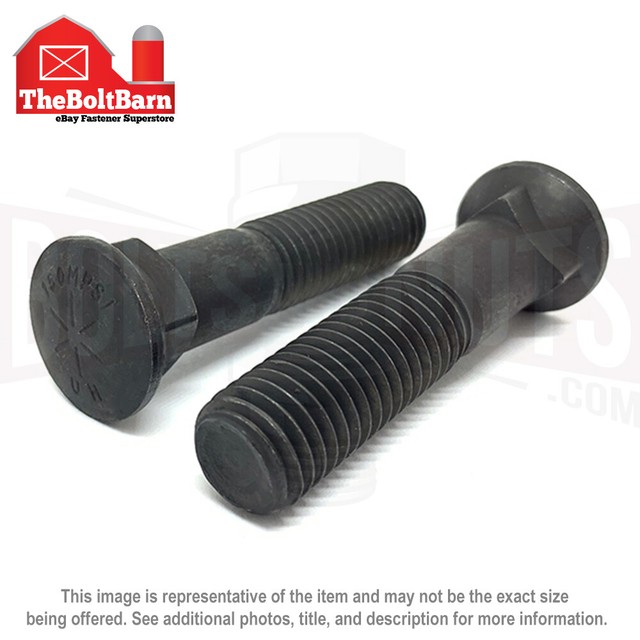 100 PCS 5/811x41/2" Grade 8 Dome Head Plow Bolts Coarse Thread Plain eBay