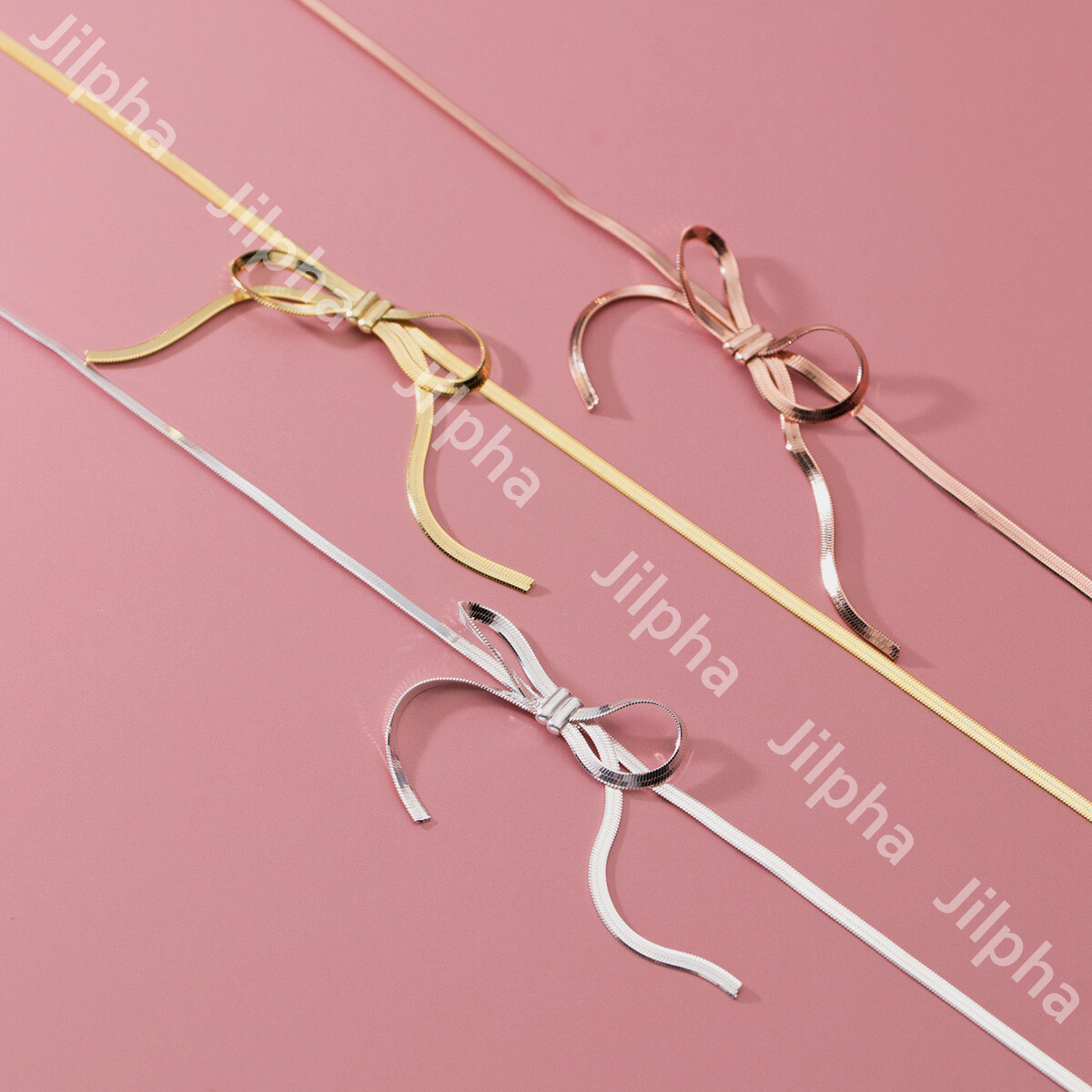 ネックレス・ペンダント French Bow Two Way Necklace Sterling Silver Ribbon Bow Choker Necklace A2043 | eBay