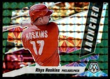 2021 Panini Mosaic Launched Green Prizm Rhys Hoskins Philadelphia Phillies #L5