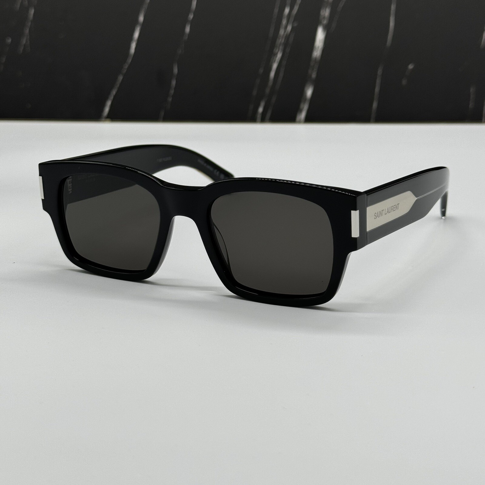 NUOVI OCCHIALI DA SOLE UNISEX NERI SL617 001 SAINT LAURENT SQUARE SL 617 001