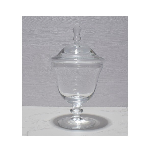 Tarro De Vidrio Artesanal Con Tapa Para Bonbon Y Galletas 19.5 cm