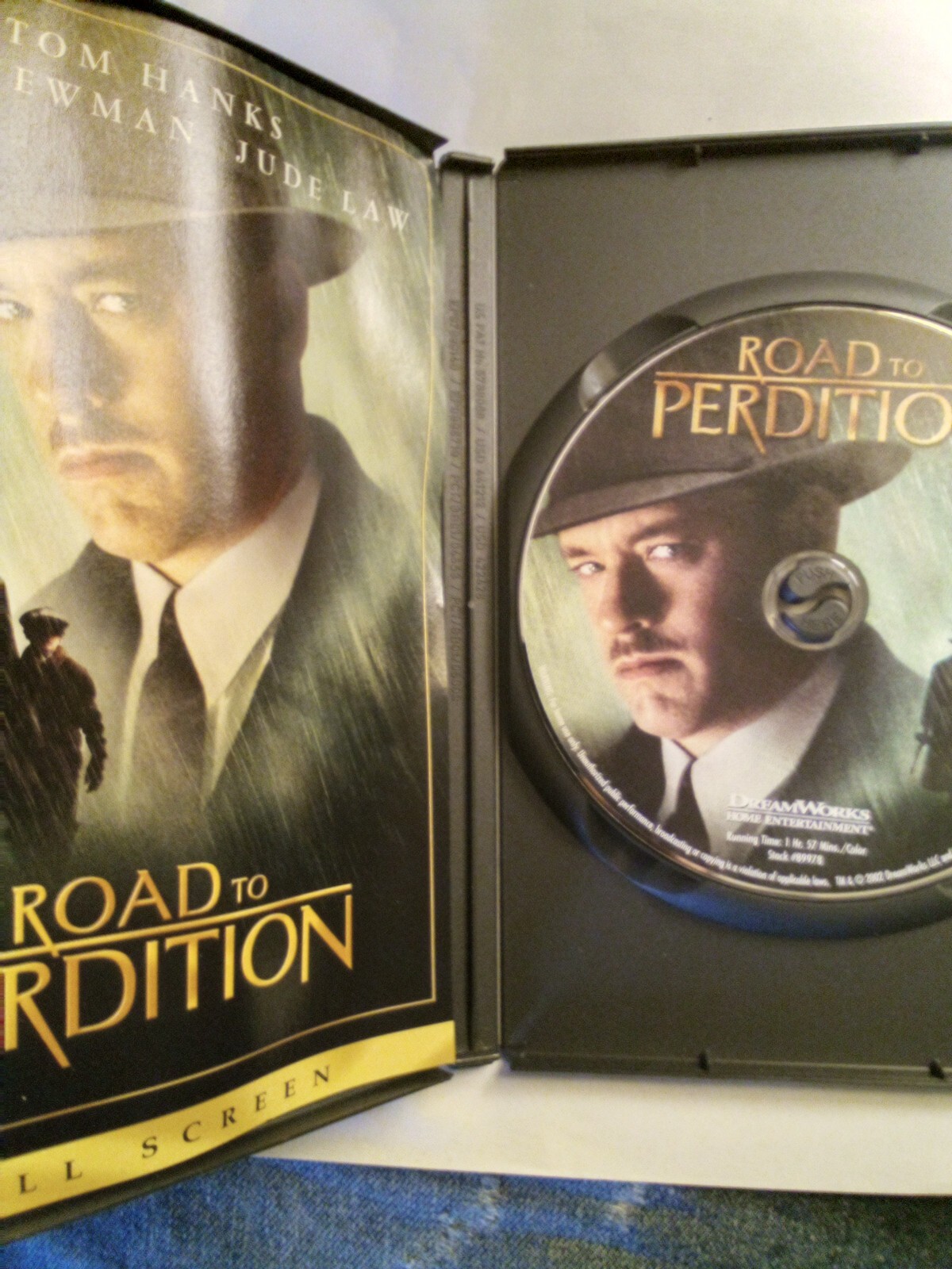 ROAD to PERDITION Full Screen Edition DVD 2002 Tom Hanks Jude