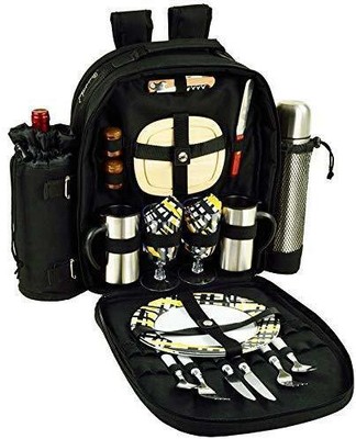 picnic backpack for 2 with flask