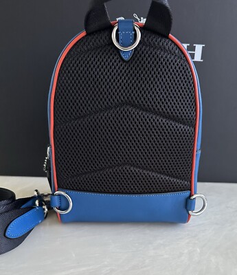 NEW COACH PACIFIC BLUE LEATHER ACADEMY 15 MINI BACKPACK 912 | eBay