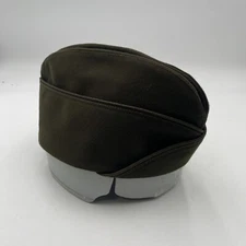 US ARMY GARRISON CAP OLIVE DRAB  Size 7 VGC Defense Logistics Agency Cleaned