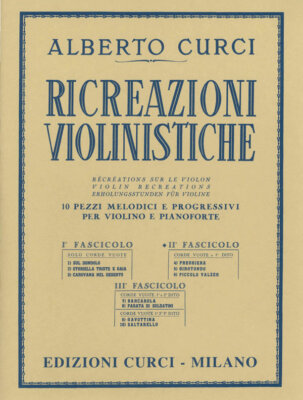 Curci Curci Ricreazioni violinistiche fascicolo 2 Curci Alberto | eBay