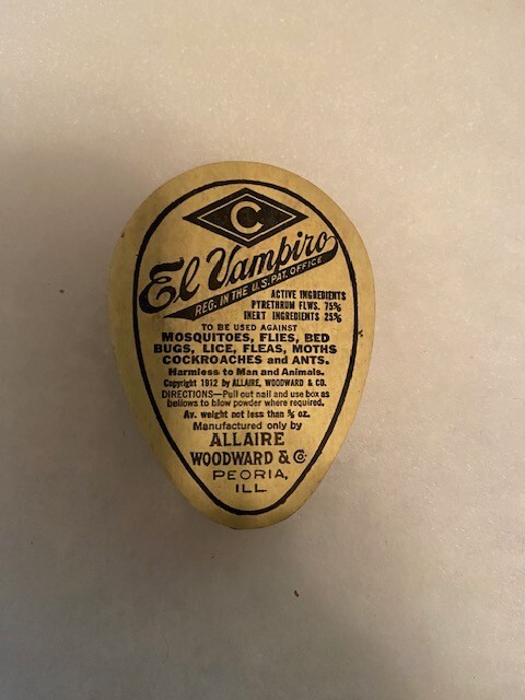Vintage Cardboard Box Of El Vampiro Powder