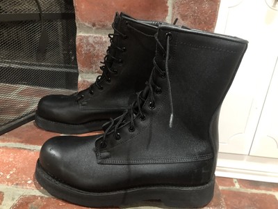 vibram boots black leather