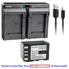 Kastar Battery Dual USB Charger for BN-V416  JVC CU-VH1 CU-VH1US GR-D20 GR-D200