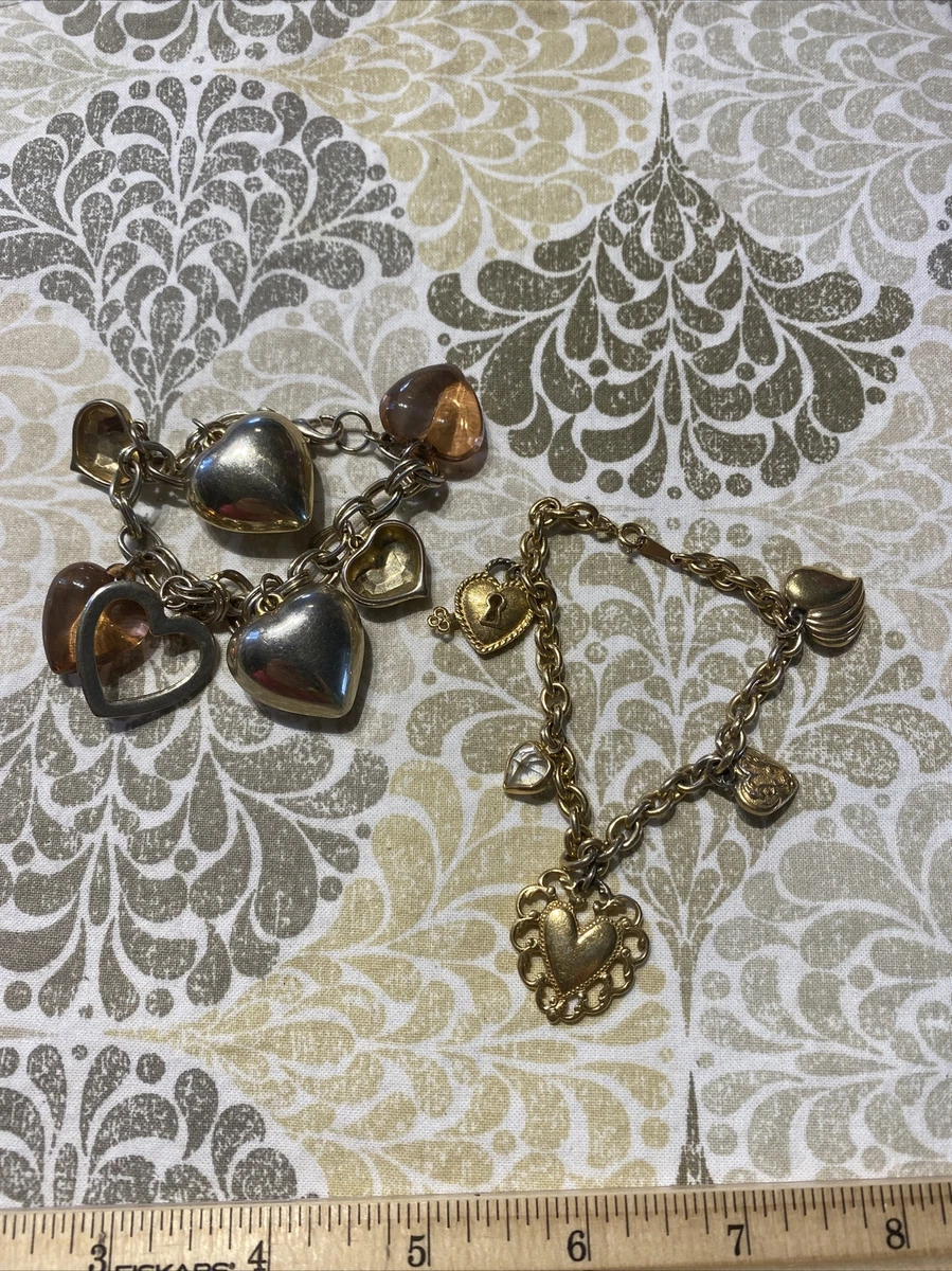 Crafting Jewelry Lot Parts Repair Harvest Heart Charm Bracelets CRF2-67