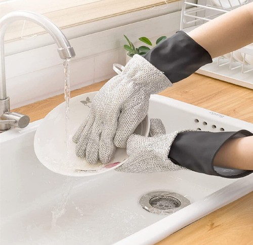 Wire Dishwashing Gloves, Steel Wire Dishwashing Gloves, Wire Rag Gloves - Picture 6 of 18