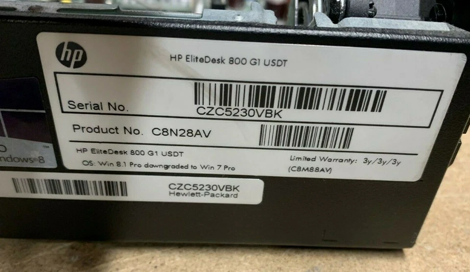 HP EliteDesk 800 G1 USDT i3-4130 3.4GHz, 4GB RAM, NO HDD (OFFERS WELCOME) - Image 4 of 4