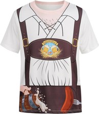 Oktoberfest T Shirt Men 3D Bavarian German lederhosen costume short sleeve man