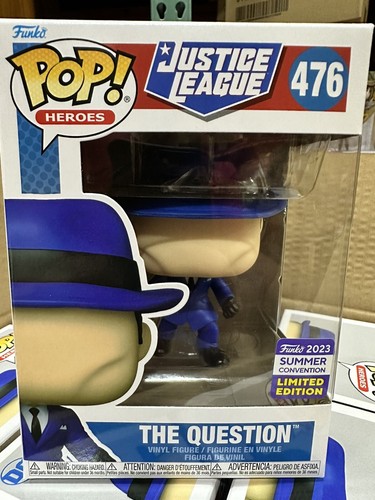 Funko Pop! The Question Justice League 2023 SDCC Exclusive Presale + Protector - Picture 2 of 7