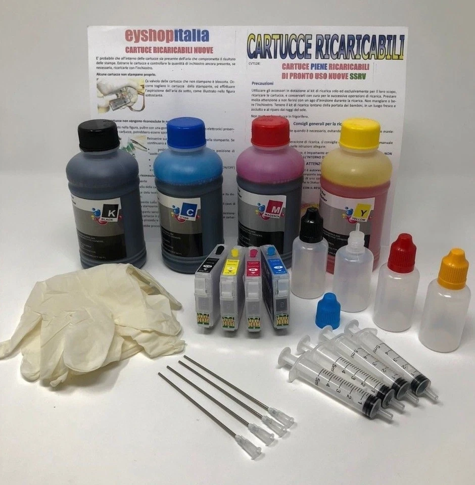 INKJET-T03A1-603XL-603 CARTUCCE PER EPSON WF-2810 WF-2820 TIPO 603XL RICARICABILI AUTO RESET