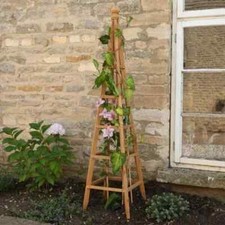 Image of Wooden Garden Obelisk 1.9m Climbing Plants Flowers Support Outdoor Decoration