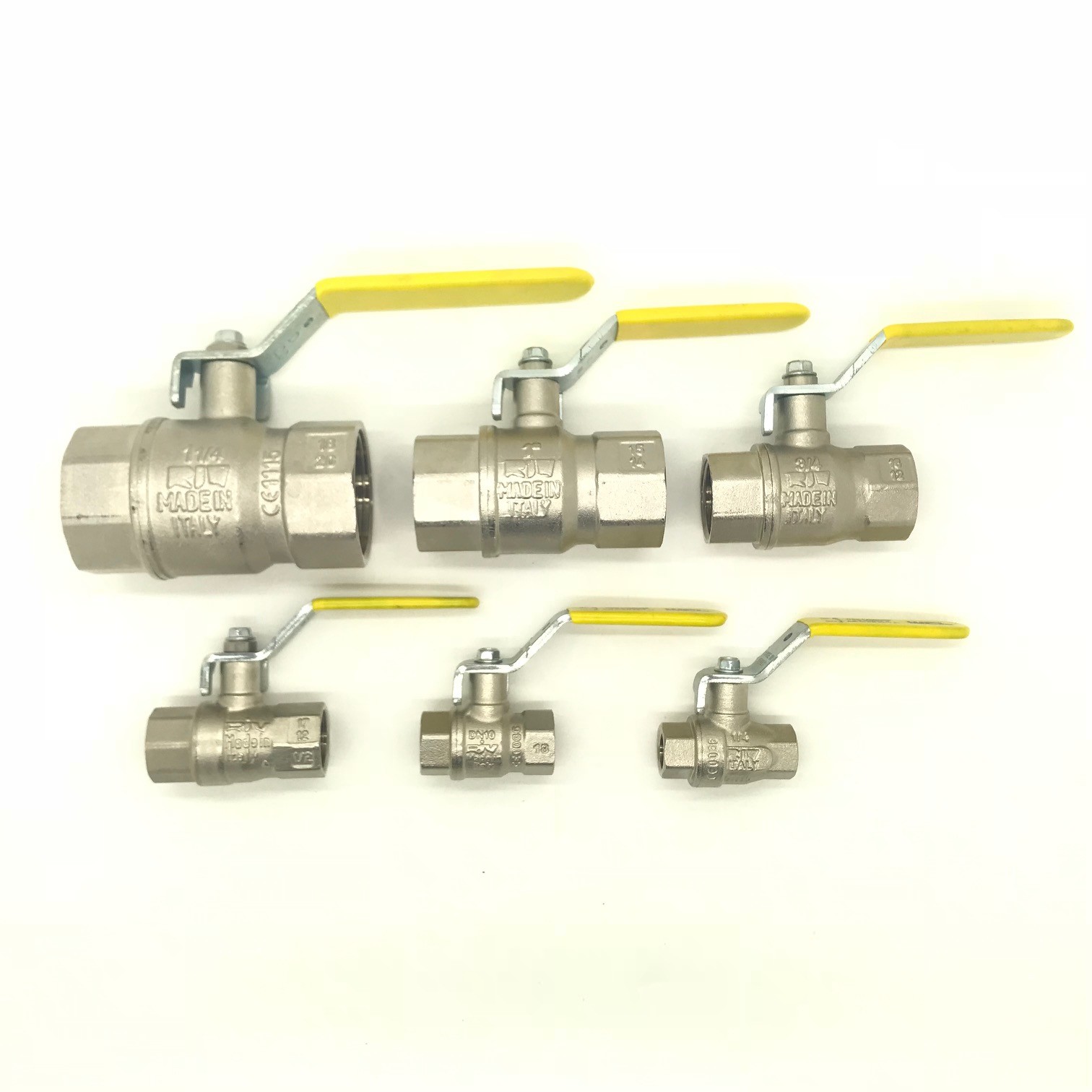 S.p.A. | Divisione Rubinetteria | Valvola A Sfera Ingresso Contatore Gas A Passaggio Parziale Con Aletta Di Sostegno Con Farfalla Gialla Sigillabile F-GI - Foto 9