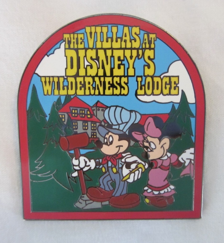 DISNEY VACATION CLUB MEMBER PIN THE VILLAS AT  WILDERNESS LODGE MICKEY & MINNIE
