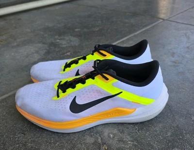 Size 12 - Nike Winflo 10 White Volt Laser Orange - Good Traction