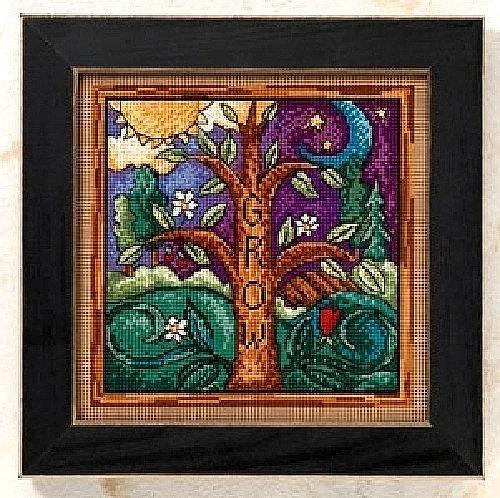 MILL HILL Sticks Beaded Cross Stitch Kit GROW 7.25in x 7.25in ST15-0101