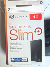 Seagate Backup Plus Slim 1TB Portable External HDD USB 3.0 STDR1000100 Open Box