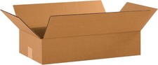 25 Shipping Boxes 18"L x 10"W x 4"H, Corrugated Cardboard, Moving, Packaging